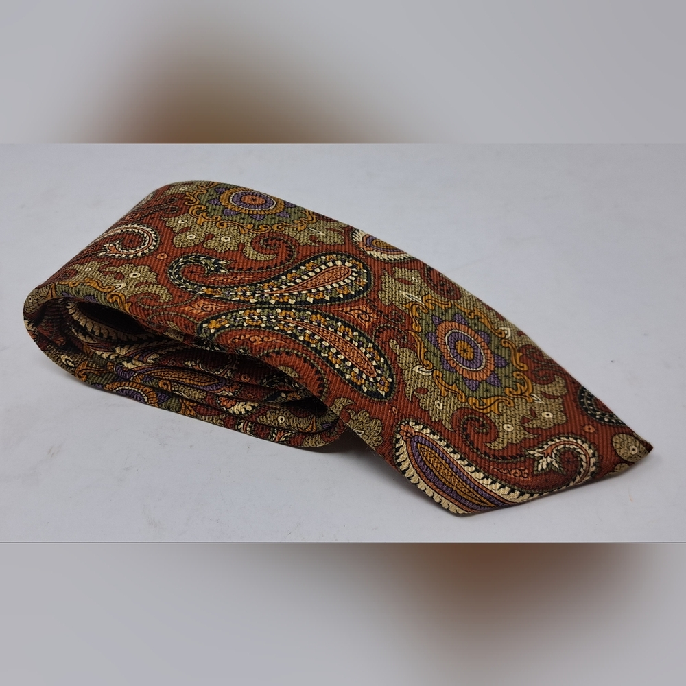 Robert Talbott Best of Class Men's Tie Ancient Madder Paisley Hand Sewn USA 59" - Picture 10 of 14